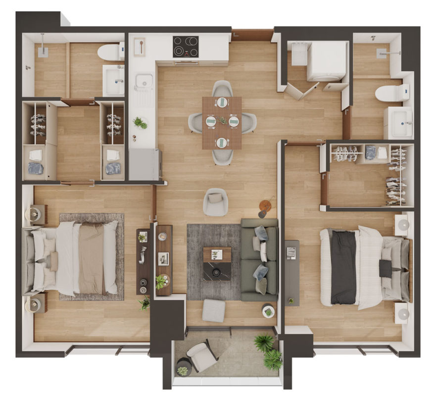 Apartamentos de 2 habitaciones